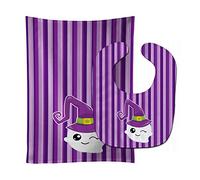Caroline's Treasures Halloween Ghost Baby Bib & Burp Cloth, Witch, Large