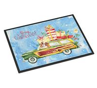Caroline's Treasures Merry Christmas Blenheim Cavalier Spaniel Door Mat, Multicolor, 18H X 27W