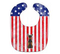 Caroline's Treasures Patriotic USA Baby Bib, Manchester Terrier, Large