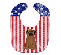 Caroline's Treasures Patriotic USA Baby Bib, Mastiff Brindle, Large
