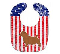 Caroline's Treasures Patriotic USA Baby Bib, Norfolk Terrier, Large