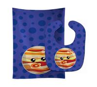 Caroline's Treasures Planets Jupiter Baby Bib & Burp Cloth, Multicolor, Large
