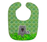 Caroline's Treasures Shamrocks Baby Bib, Chow Chow Blue, Large