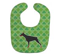 Caroline's Treasures Shamrocks Baby Bib, Doberman Pinscher, Large
