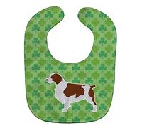 Caroline's Treasures Shamrocks Baby Bib, Welsh Springer Spaniel, Large