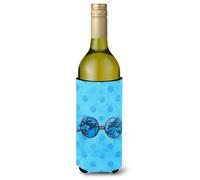 Caroline's Treasures Sunglasses Blue Polkadot Beverage Insulator Hugger 750 ml Multicolor