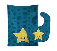 Caroline's Treasures Weather Baby Bib & Burp Cloth, Night Star Face, Large