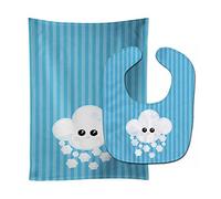 Caroline's Treasures Weather Baby Bib & Burp Cloth, Snowing Face, Large