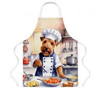 Caroline's Treasures Welsh Terrier The Chef Apron Cooking Kitchen Server Baking Crafts Gardening for Adult Women Men, Unisex, Large, Multicolor
