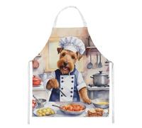 Caroline's Treasures Welsh Terrier The Chef Apron Cooking Kitchen Server Baking Crafts Gardening for Adult Women Men, Unisex, Large, Multicolor