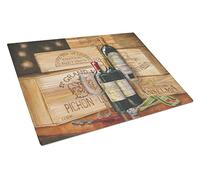Caroline's Treasures Wine Gran Vin by Malenda Trick Glass Cutting Board, Large, Multicolor
