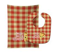 Caroline's Treasures You Got A Pizza of My Heart Baby Bib & Burp Cloth, Multicolor, Large