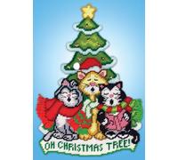Caroling Kittens Plastic Canvas Wall Décor Kit