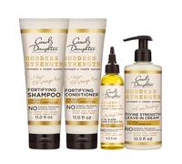 Carol's Daughter Goddess Strength Sulfate Free Shampoo, Hair Conditioner, Leave In Conditioner & Hair Treatment Oil made with Castor Oil (4 Products)