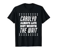 Carolyn Worth The Wait Funny Name Carolyn Saying Value Graphic T-Shirt, Men, Black, L