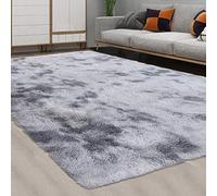 CAROMIO Fluffy Area Rugs for Living Room 8' x 10' Modern Plush and Thick Faux Fur Shag Rug Non-Slip Carpet for Bedroom, Fuzzy Shaggy Rugs for Kids Nursery Dorm, Light Grey