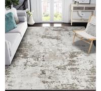 CAROMIO Modern Abstract Rugs 120x170cm, Washable Area Rug for Living Room, Non Slip Modern Carpet for Bedroom, Short Pile Foldable Carpet, Beige