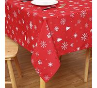 CAROMIO Wipeclean Waterproof Table Cover - Rectangular Decorative Table Cover for Xmas Party, 54x90 inch