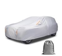 Caromop 10-Layer Waterproof Car Cover All Weather Protection (Snow, Rain, Sun) with Secure Fit Straps and Easy On/Off Zipper-Size S1 (See Size-Chart)