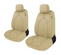 CAROMOP - Luxury PU Leather Car Seat Covers Set, Stain Resistant Waterproof Universal Seat Covers for Cars Seat Protectors for SUV Pick-up Truck (Line