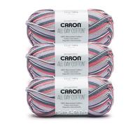 Caron All Day Cotton Morning Air Yarn - 3 Pack of 100g/3.5oz - 100% Mercerized Cotton - #4 Worsted (Medium) - 173 Yards - Knitting/Crochet