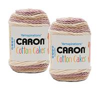 CARON COTTON CAKES - PACK OF 2 BALLS -100G EACH BALL- ROSE WHISPER,15 x 15 x 18 cm