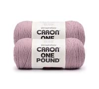 Caron ONE Pound Fig Yarn - 2 Pack of 453g/16 oz - 100% Acrylic - #4 Worsted (Medium) - 812 Yards - Knitting/Crochet