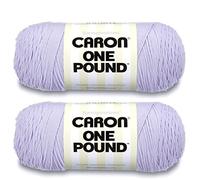 Caron One Pound Lilac Yarn - 2 Pack of 454g/16oz - Acrylic - 4 Medium (Worsted) - 812 Yards - Knitting/Crochet