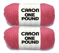 Caron One Pound Rose Yarn - 2 Pack of 454g/16oz - Acrylic - 4 Medium (Worsted) - 812 Yards - Knitting/Crochet