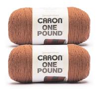 Caron One Pound Sienna Yarn - 2 Pack of 453.6g/16oz - 100% Acrylic - #4 Worsted (Medium) - 812 Yards - Knitting/Crochet