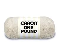 Caron One Pound Solids Yarn - (4) Medium Worsted Gauge 100% Acrylic - 6 oz - Off White - for Crochet, Knitting & Crafting