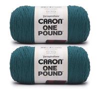 Caron One Pound Yarn, Deep Sea Teal 2 Pack
