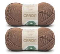 Caron Simply ME Bronzite Yarn - 2 Pack of 200g/7 oz - 62% Acrylic 20% Nylon 18% Wool - #5 Bulky - 246 Yards - Knitting/Crochet