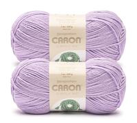 Caron Simply Me Dusted Lilac Yarn - 2 Pack of 160g/5.64oz - 62% Acrylic, 20% Nylon, 18% Wool - #5 Bulky - 197 Yards - Knitting/Crochet