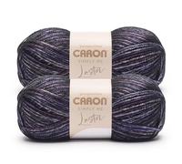 Caron Simply Me Luster Amethyst Yarn - 2 Pack of 170g/6oz - 65% Nylon, 35% Acrylic - #4 Worsted (Medium) - 360 Yards - Knitting/Crochet