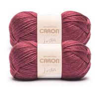Caron Simply Me Luster Claret Yarn - 2 Pack of 170g/6oz - 65% Nylon, 35% Acrylic - #4 Worsted (Medium) - 360 Yards - Knitting/Crochet
