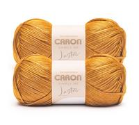 Caron Simply Me Luster Golden Yarn - 2 Pack of 170g/6oz - 65% Nylon, 35% Acrylic - #4 Worsted (Medium) - 360 Yards - Knitting/Crochet