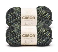 Caron Simply Me Luster Malachite Yarn - 2 Pack of 170g/6oz - 65% Nylon, 35% Acrylic - #4 Worsted (Medium) - 360 Yards - Knitting/Crochet