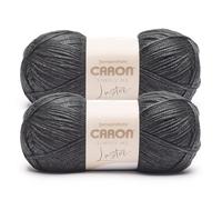 Caron Simply Me Luster Obsidian Yarn - 2 Pack of 170g/6oz - 65% Nylon, 35% Acrylic - #4 Worsted (Medium) - 360 Yards - Knitting/Crochet