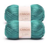 Caron Simply Me Luster Teal Jade Yarn - 2 Pack of 170g/6oz - 65% Nylon, 35% Acrylic - #4 Worsted (Medium) - 360 Yards - Knitting/Crochet
