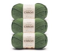 Caron Simply Me Merino Basil Heather Yarn - 3 Pack of 100g/3.5oz - 50% Acrylic, 50% Merino Wool - #3 DK (Light) - 215 Yards - Knitting/Crochet