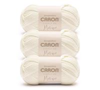 Caron Simply Me Merino Heirloom White Yarn - 3 Pack of 100g/3.5oz - 50% Acrylic, 50% Merino Wool - #3 DK (Light) - 215 Yards - Knitting/Crochet