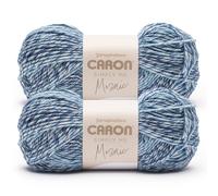 Caron Simply Me Mosaic High Tide Yarn - 2 Pack of 140g/5oz - 62% Acrylic, 20% Nylon, 18% Wool - #5 Bulky - 173 Yards - Knitting/Crochet