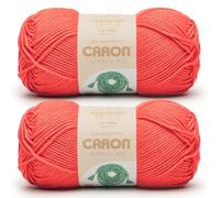 Caron Simply ME Ruby Yarn - 2 Pack of 200g/7 oz - 62% Acrylic 20% Nylon 18% Wool - #5 Bulky - 246 Yards - Knitting/Crochet