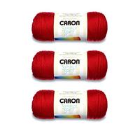 Caron Simply Soft Harvest Red Yarn - 3 Pack of 170g/6oz - Acrylic - 4 Medium (Worsted) - 315 Yards - Knitting/Crochet