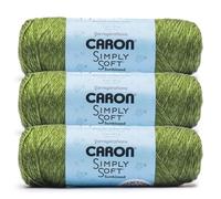 Caron Simply Soft Sunkissed Avocado Tonal Yarn - 3 Pack of 141g/5oz - 100% Acrylic - #4 Worsted (Medium) - 248 Yards - Knitting/Crochet