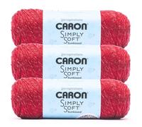 Caron Simply Soft Sunkissed Tomato Tonal Yarn - 3 Pack of 141g/5oz - 100% Acrylic - #4 Worsted (Medium) - 248 Yards - Knitting/Crochet