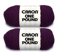 Caron Yarn, Deep Violet, 2 Pack