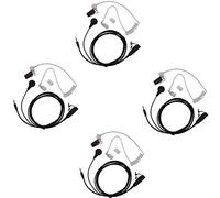 Caroo Cobra Walkie Talkie Headset,1 Pin Covert Acoustic Tube Earpiece Headsets with PTT Mic for Cobra Talkabout Walkie Talkies Two Way Radio(4 Pack)