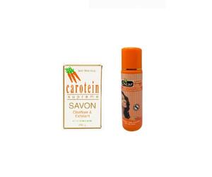 Carotein Supreme Skin Toning & Exfoliating Carrot Soap 200g with Chear Carrot Lite+ Lightening Glycerin 120ml